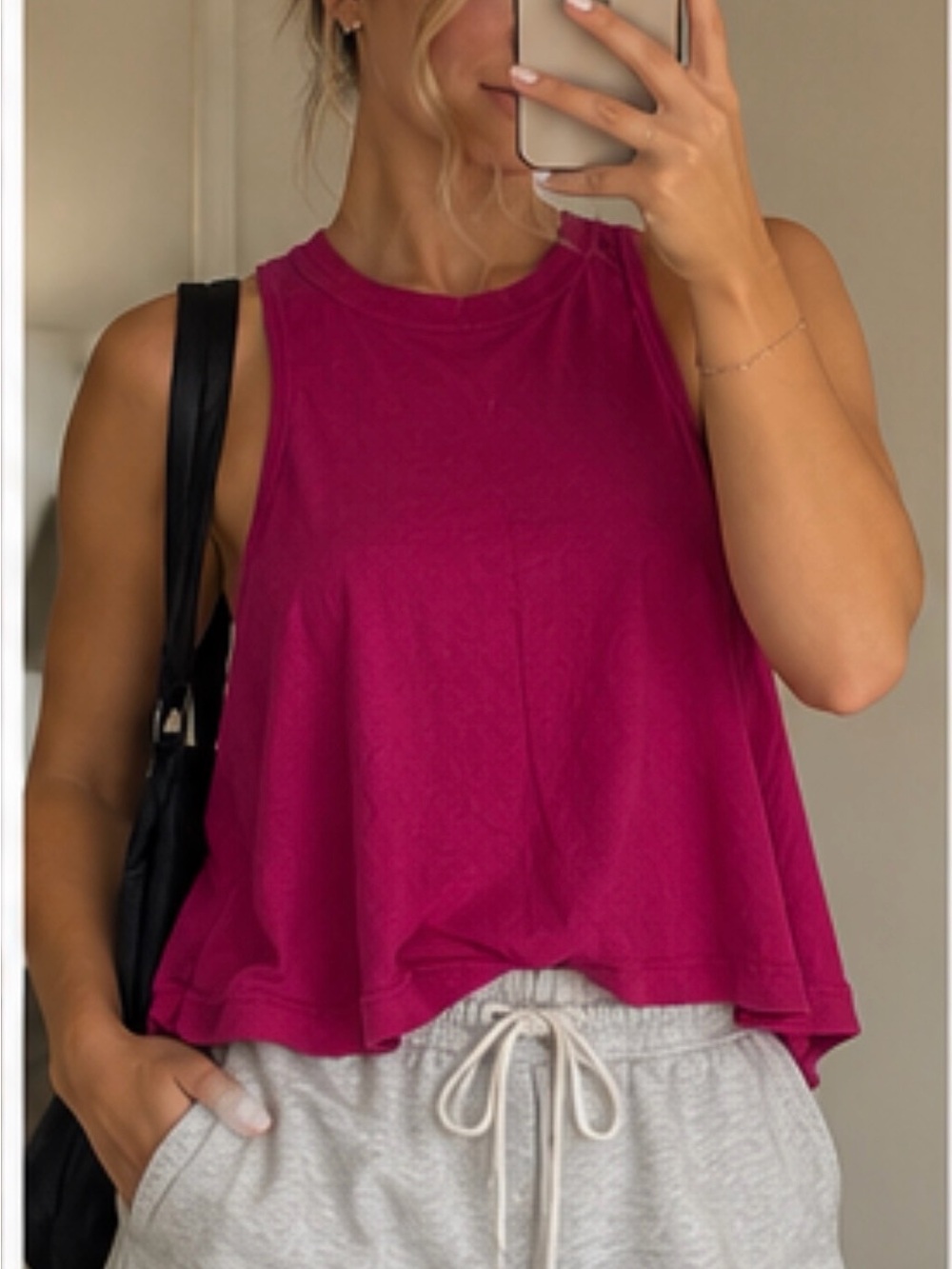 Free People We The Free Pink Flowy Tank Top Size Small